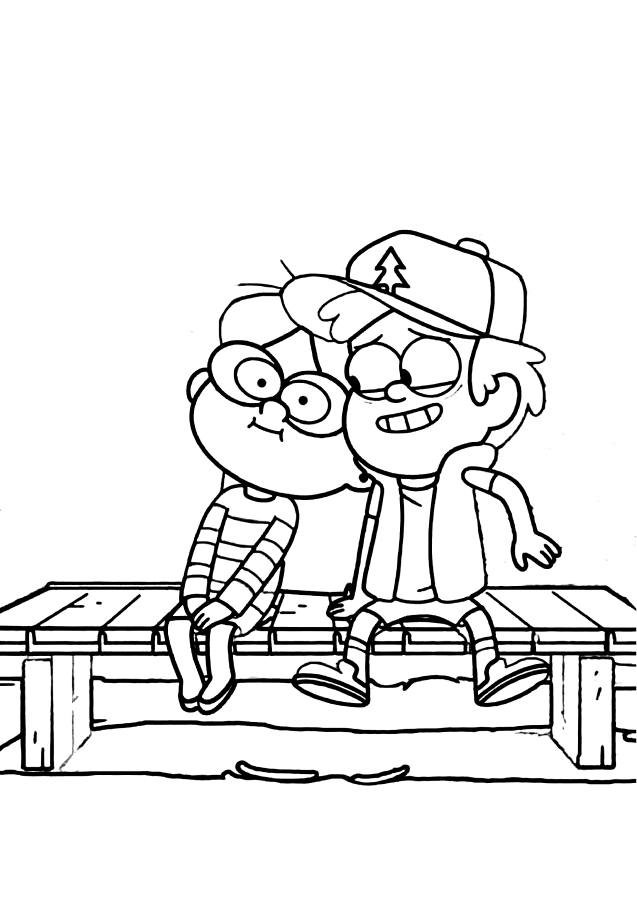 Golfers Dipper and Mabel